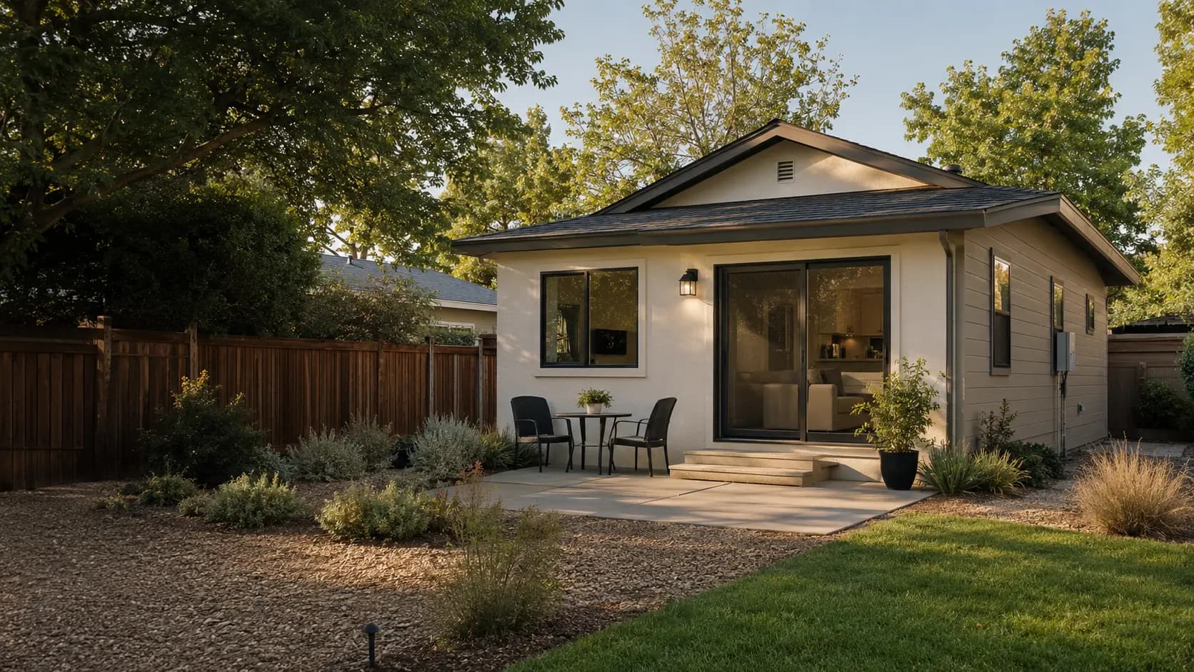 Conceptual exterior view for One-bedroom ADU